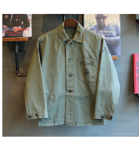 WWII 40`s USMC P41 Hbt Utility Jacket (95)]