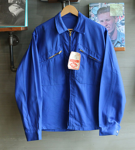 60`s French Workwear Zip-up Work Jacket - Dead Stock (100,105)]